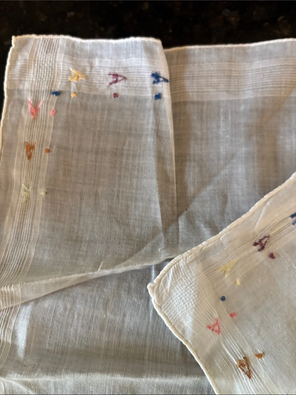 Light Cream Embroidered Cotton Skirt